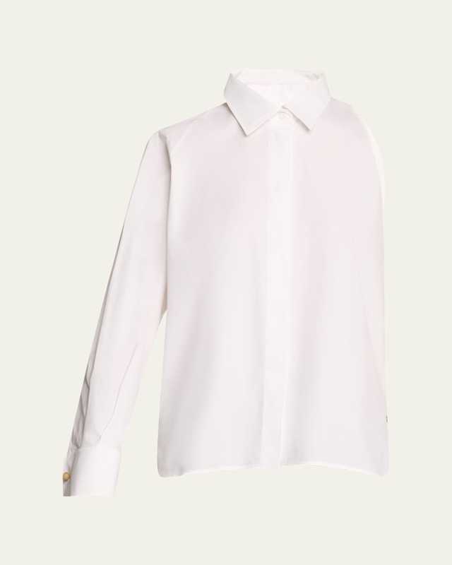 Centro One-Sleeve Button Down Blouse
