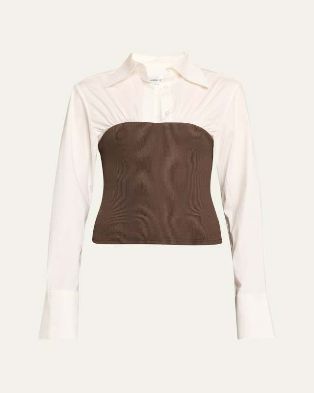 Pippa Long-Sleeve Combo Top