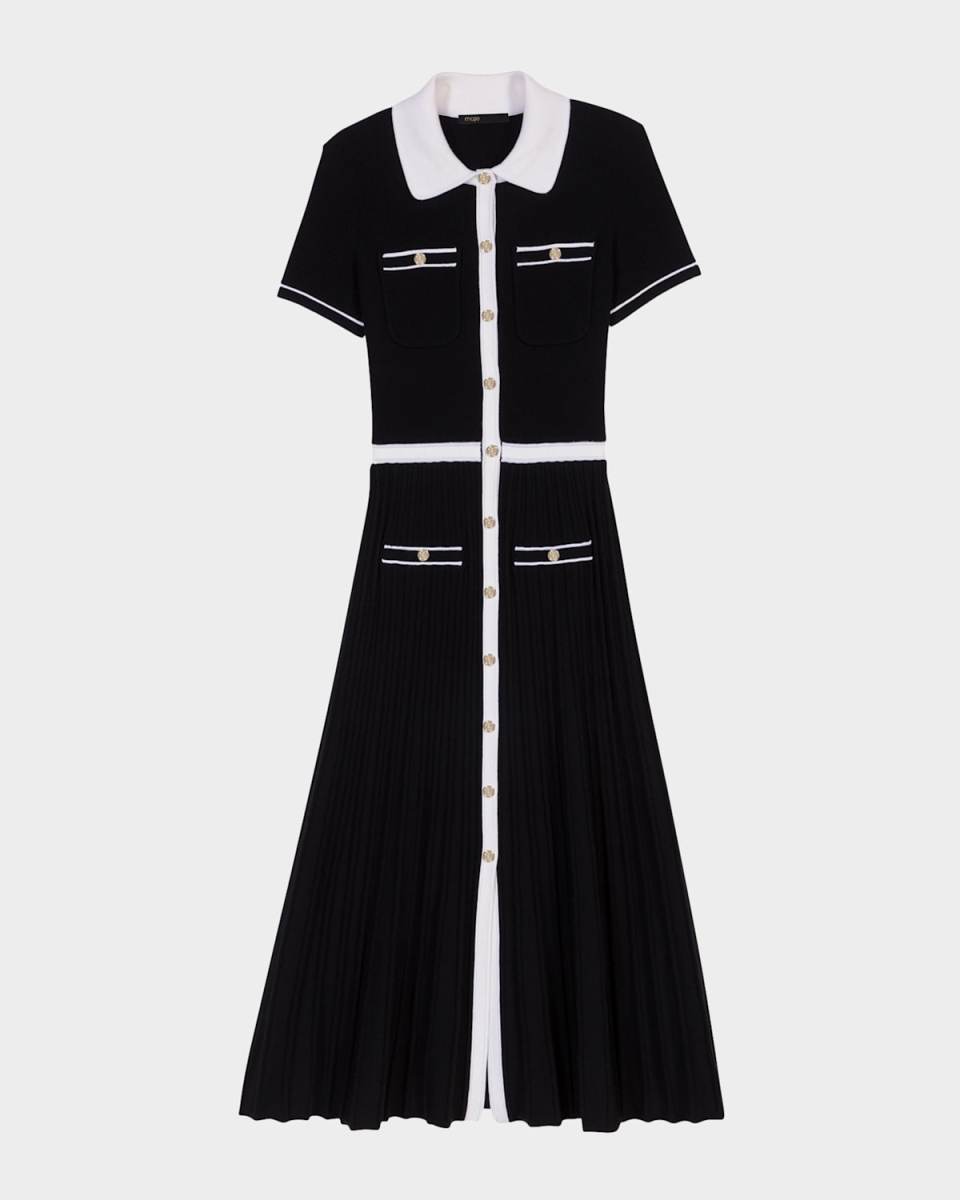Redouane Two-Tone Knit Maxi Dress