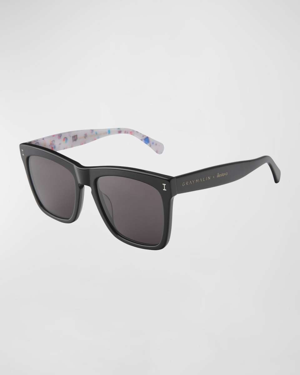 X Gray Malin Square Acetate Sunglasses