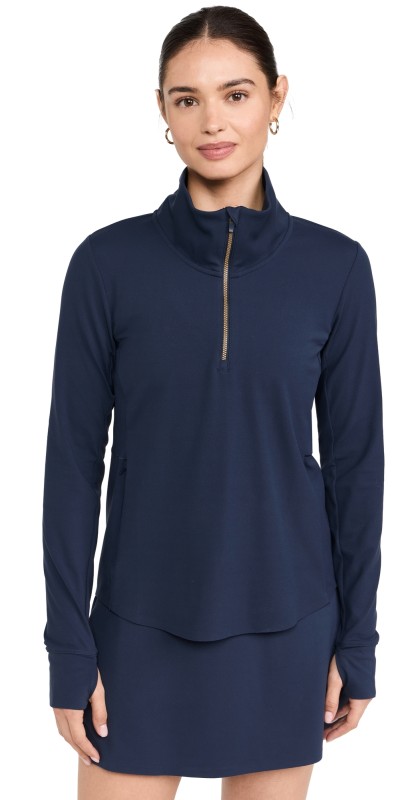 Rhone Course To Court 1/4 Zip Pullover Navy Blue