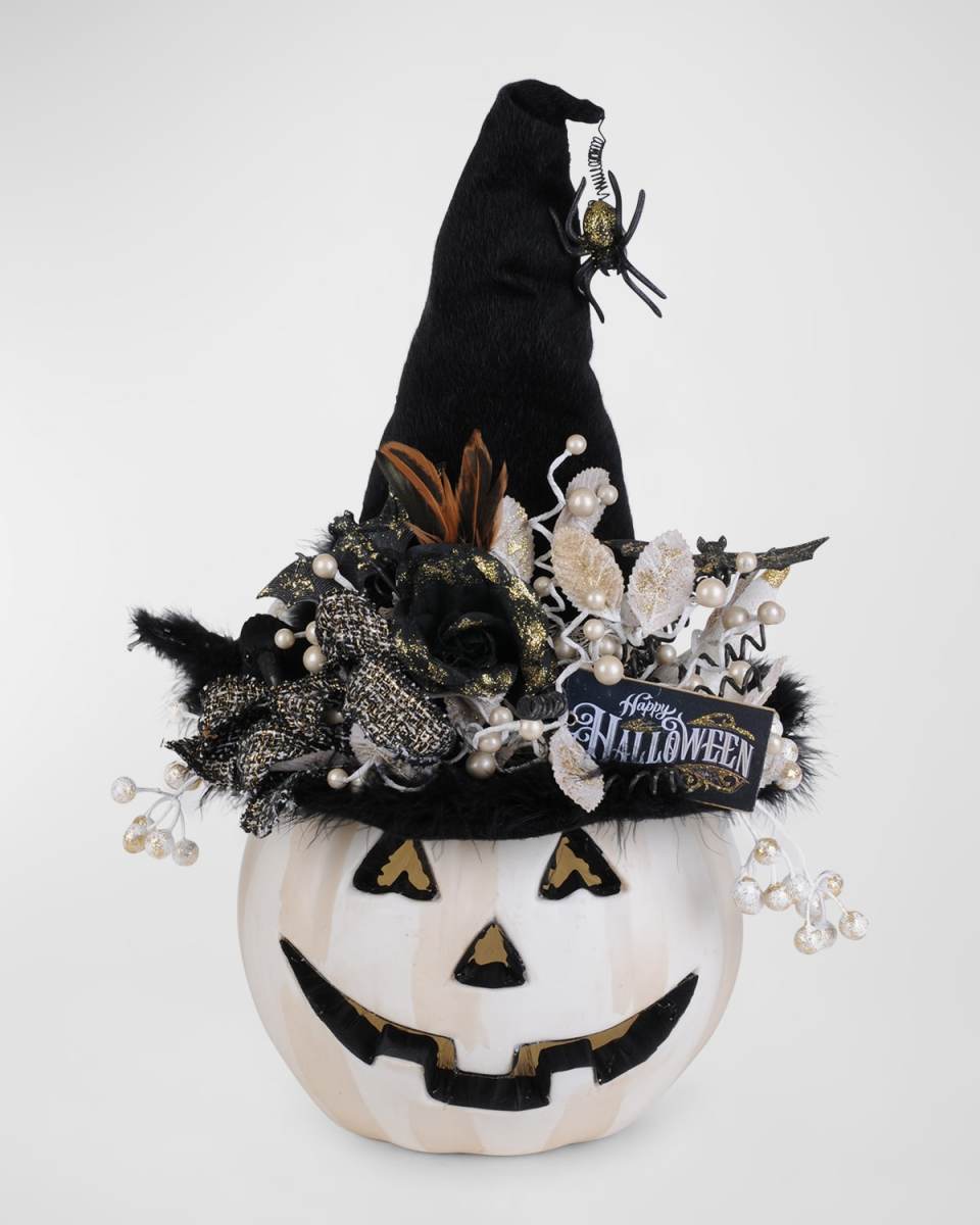 23" Lighted Fiber Optic Pumpkin Halloween Decor