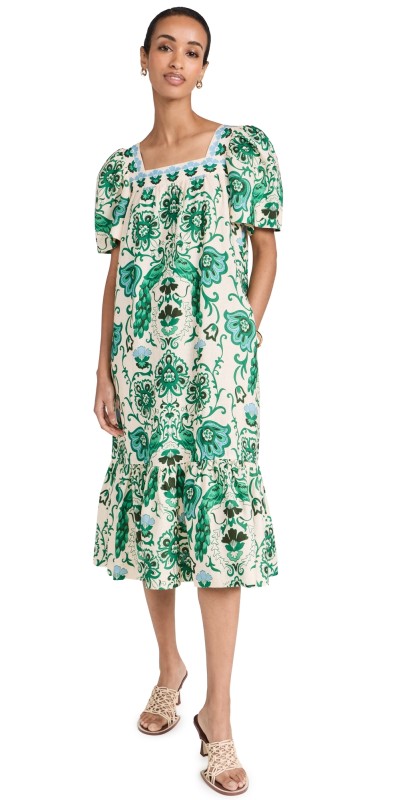 Cara Cara Chani Dress Peacock Turtledove