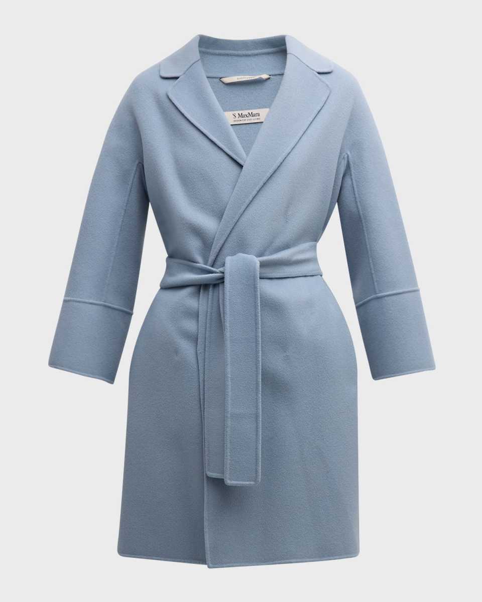 Arona Belted Wool Wrap Coat