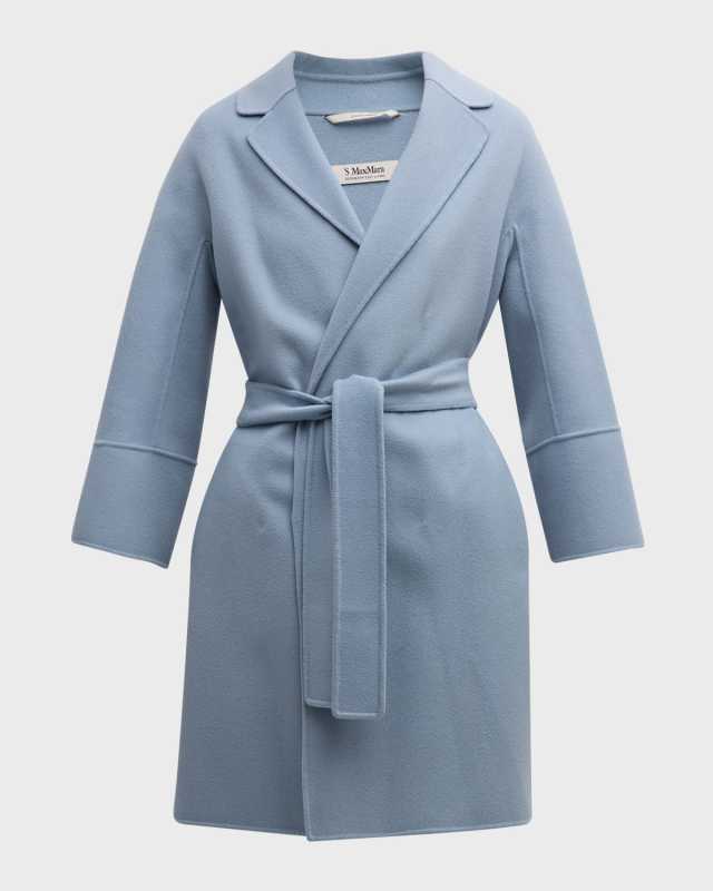 Arona Belted Wool Wrap Coat