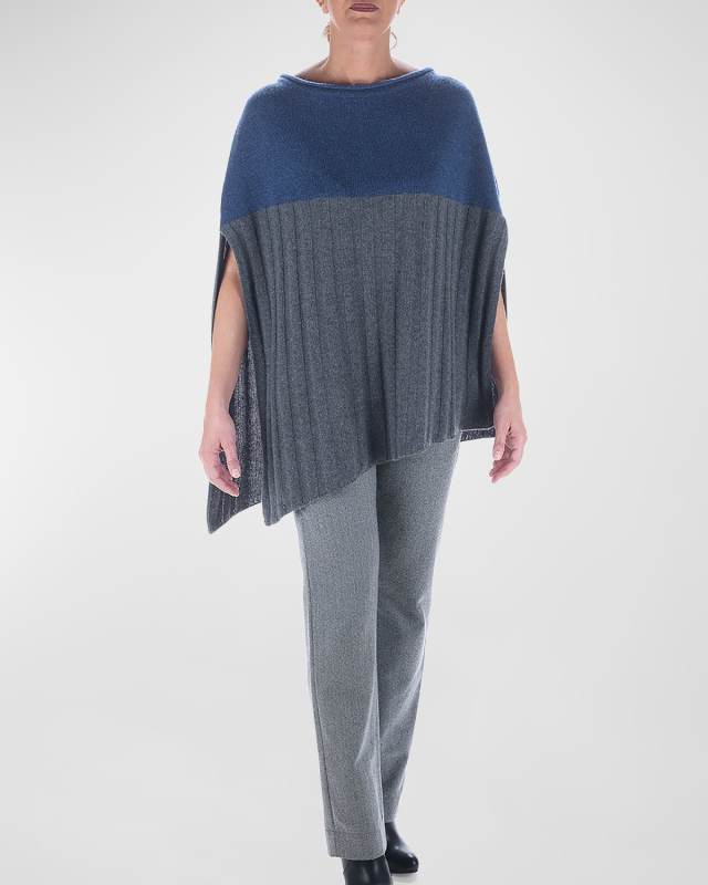 Natalia Ribbed Knit Poncho