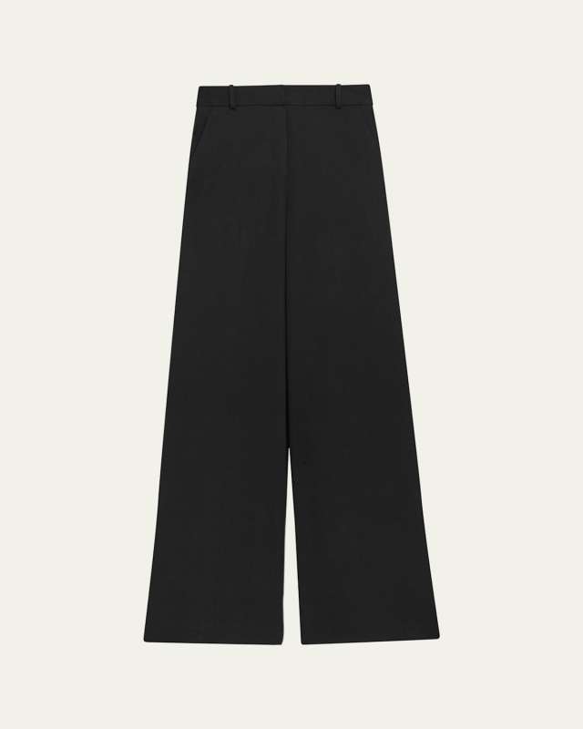 High-Waist Double-Knit Trousers