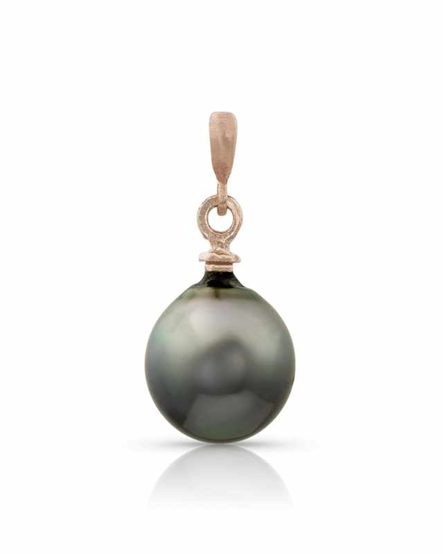 18k Rose Gold Tahitian Baroque Pearl Charm