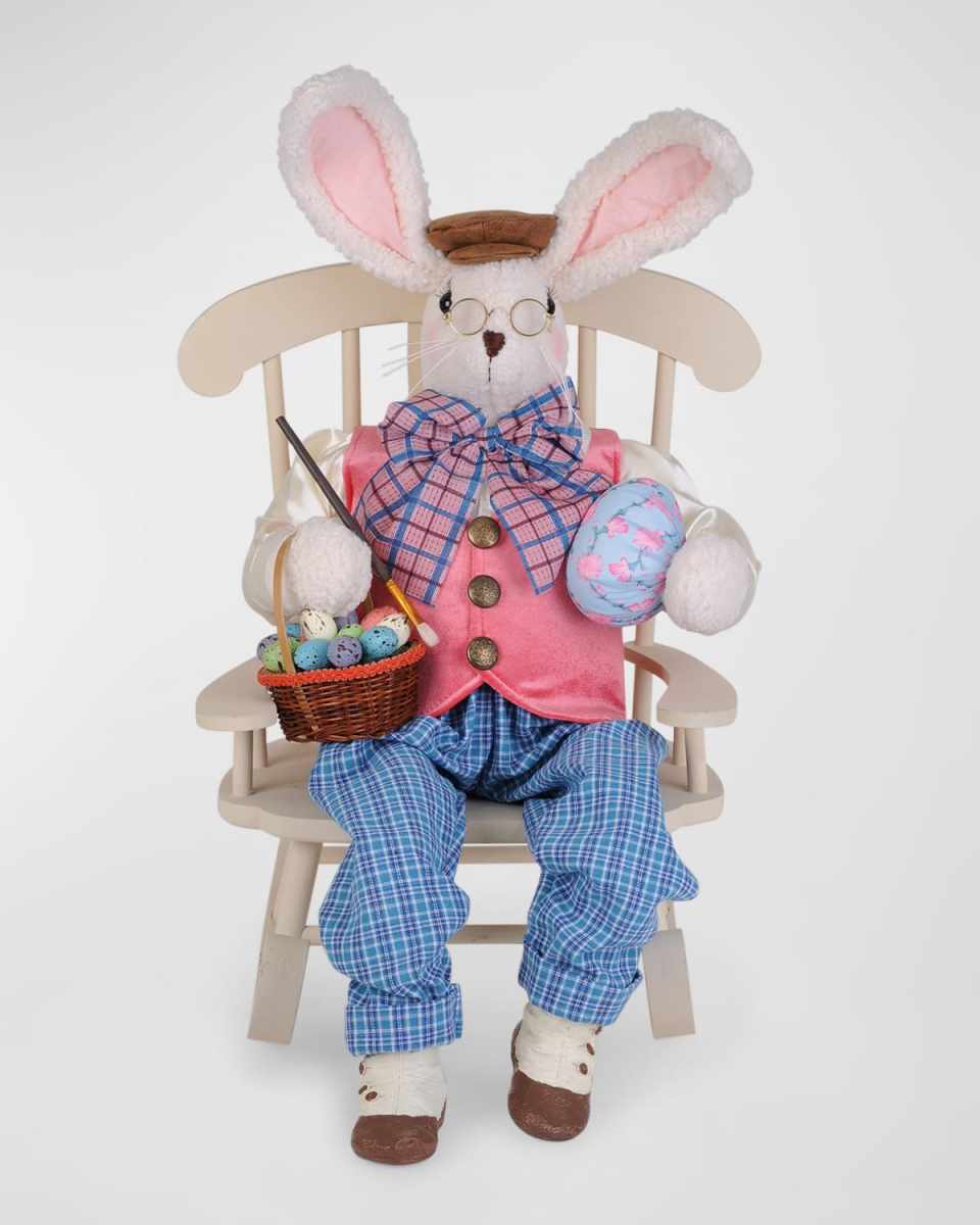 Artist Bunny with Chair