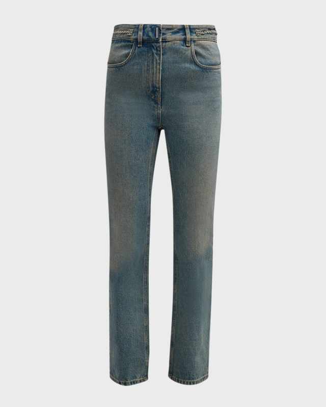 Bootcut Jeans with 4G Chain Detail