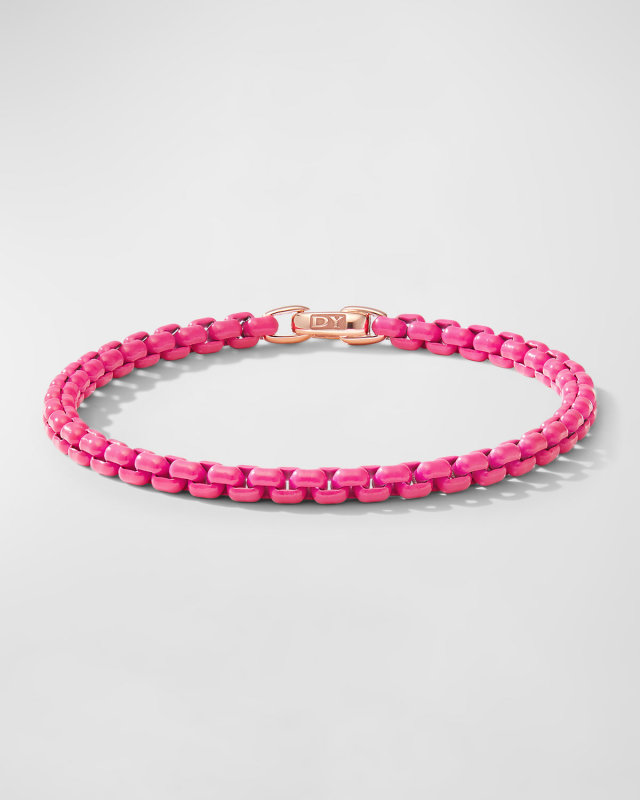 DY Bel Aire Chain Bracelet with 14K Rose Gold, 4mm