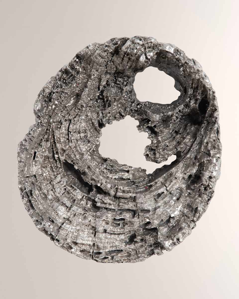 Cast Eroded Wood Circle Wall Tile
