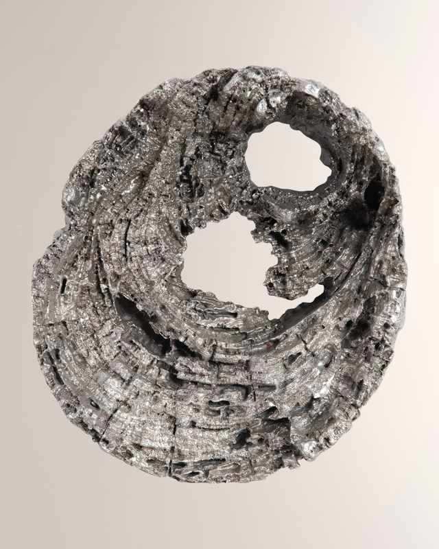 Cast Eroded Wood Circle Wall Tile