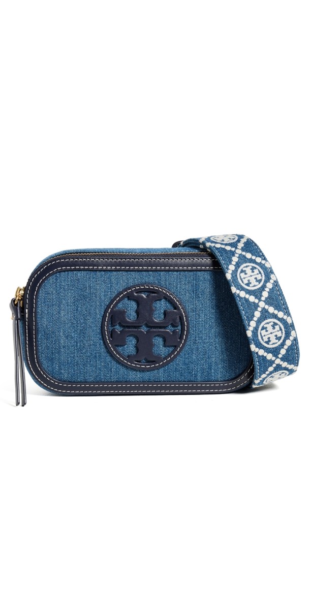 Tory Burch Miller Denim Mini Crossbody Bag Denim Mult