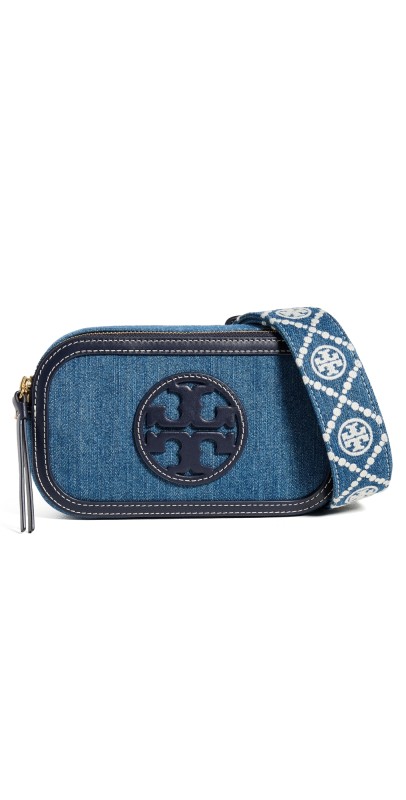 Tory Burch Miller Denim Mini Crossbody Bag Denim Mult