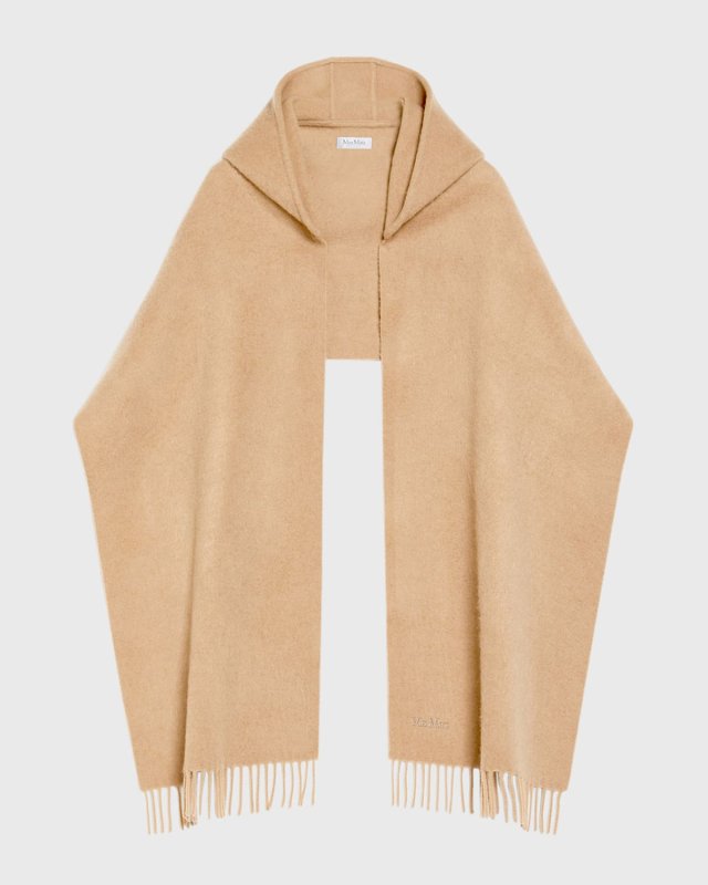 Zena Cashmere-Wool Hooded Stole