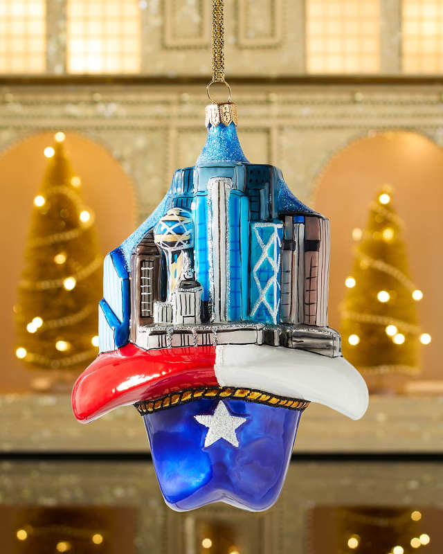 Neiman Marcus Dallas Skyline 3D Christmas Ornament