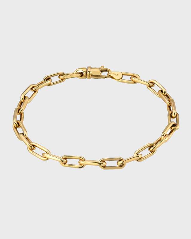 14K Large Open Link Bracelet, 7"L