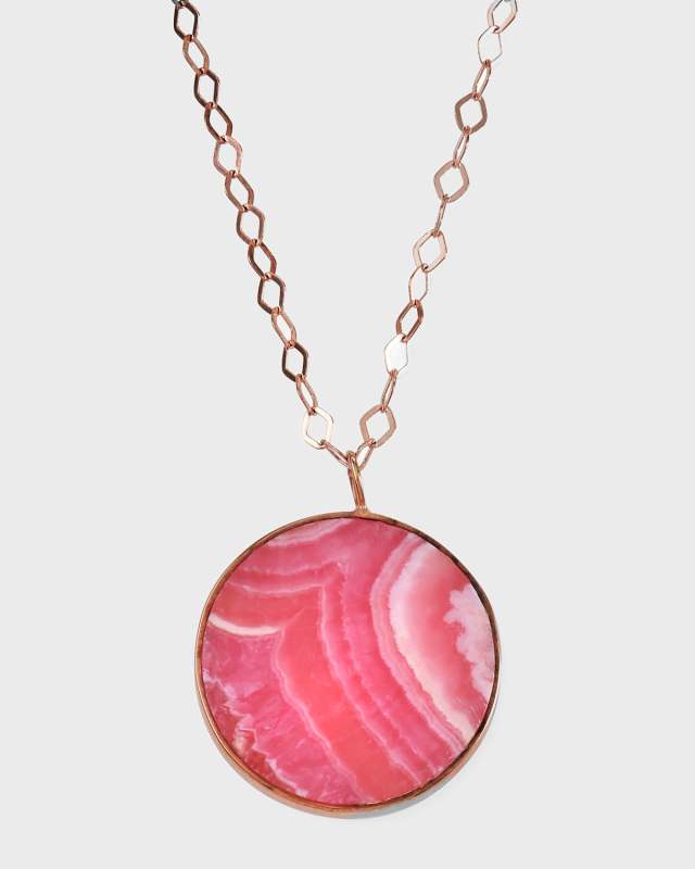 Ever Jumbo Rhodocrosite Disc Necklace