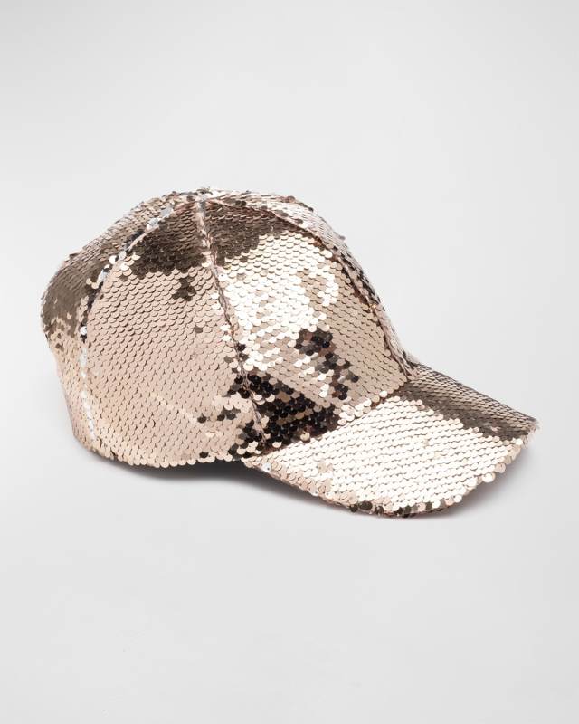 Sequin Embellished Baseball Cap