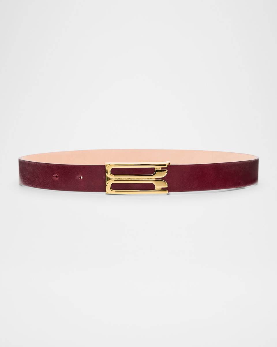 B-Logo Leather Belt