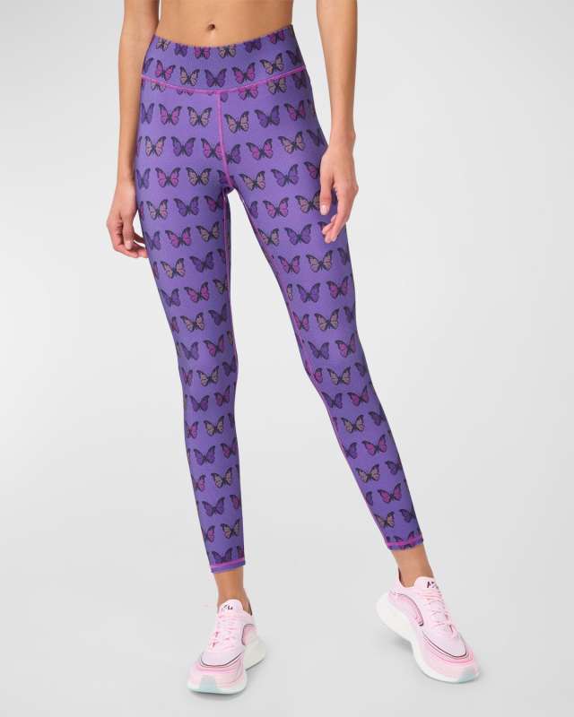 Halftone Butterfly Hi-Shine Leggings