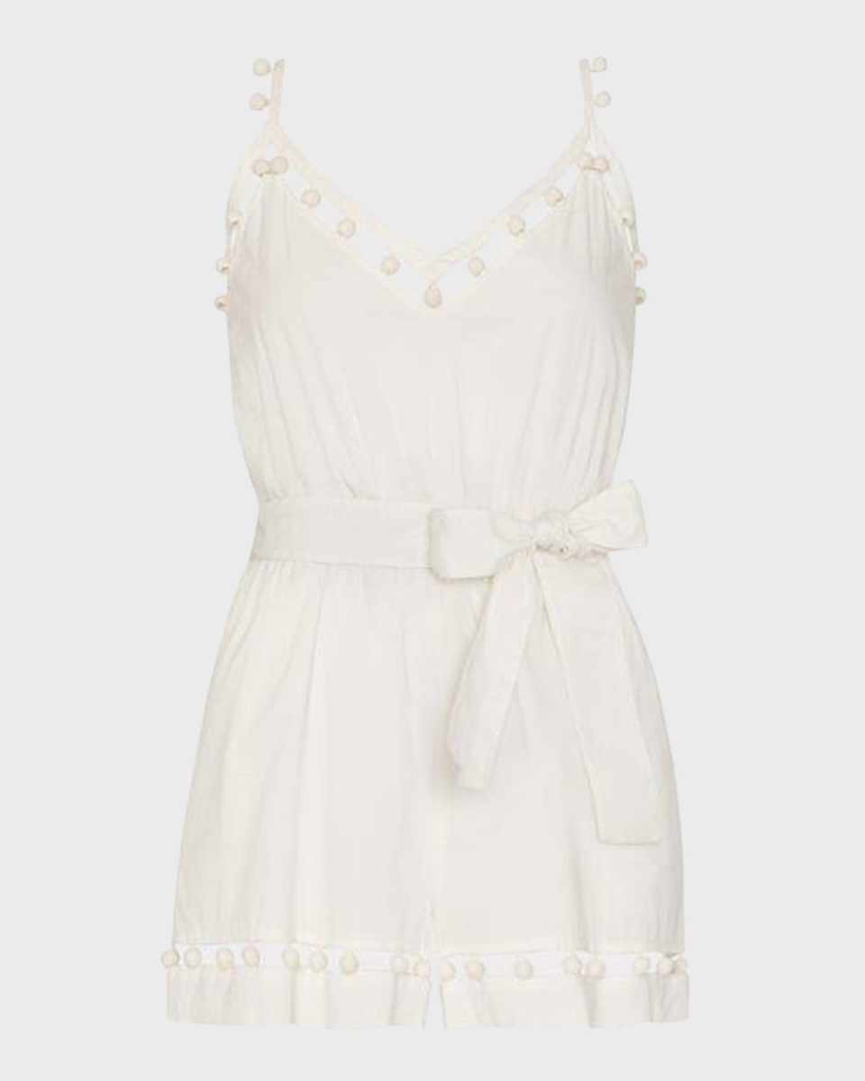 Beaded Cotton Romper