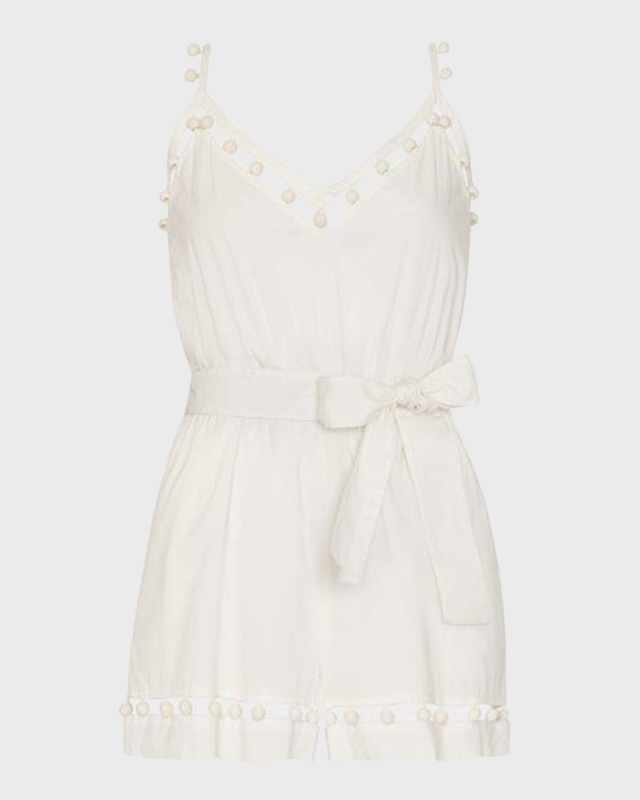 Beaded Cotton Romper