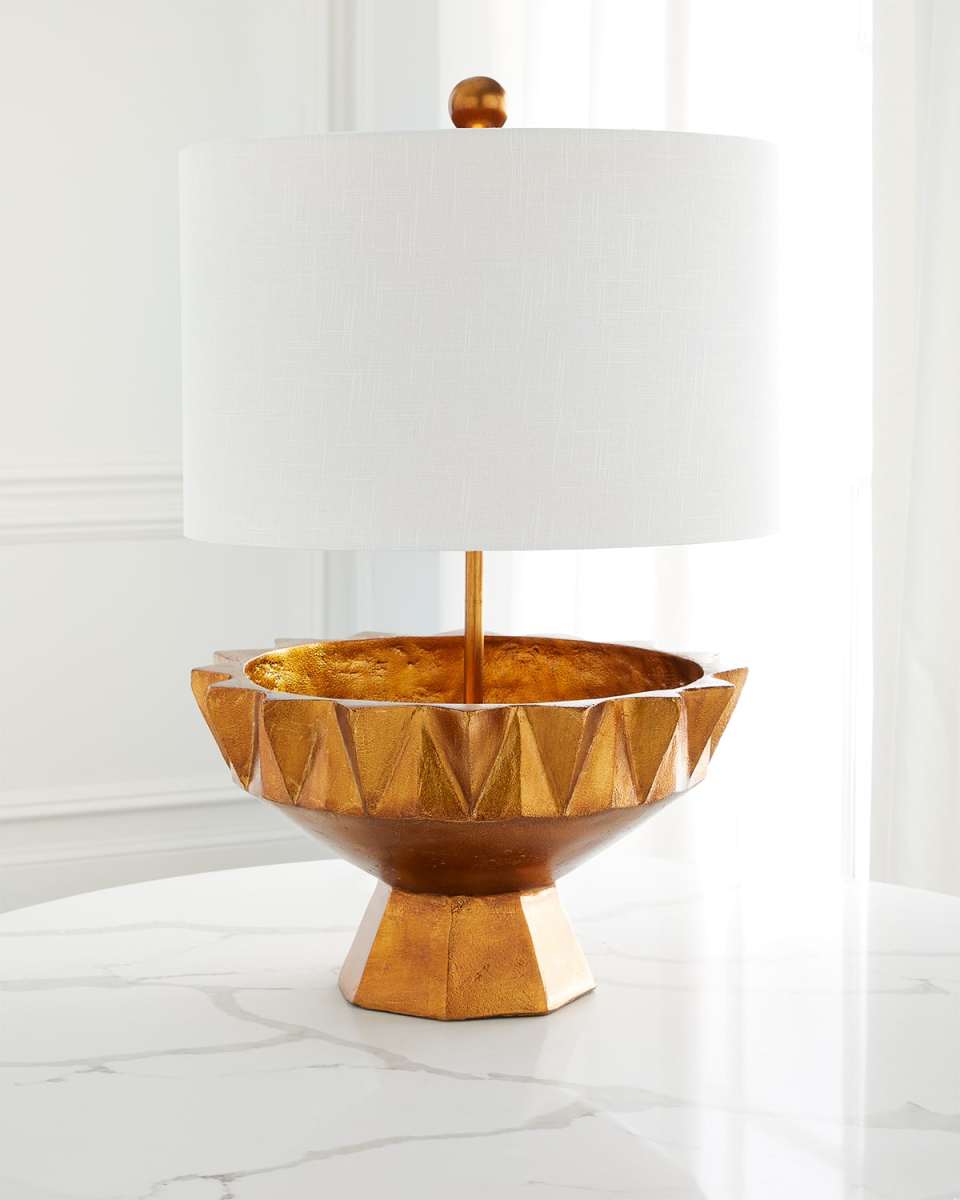 Kubrick Aged Gold Table Lamp - 30"