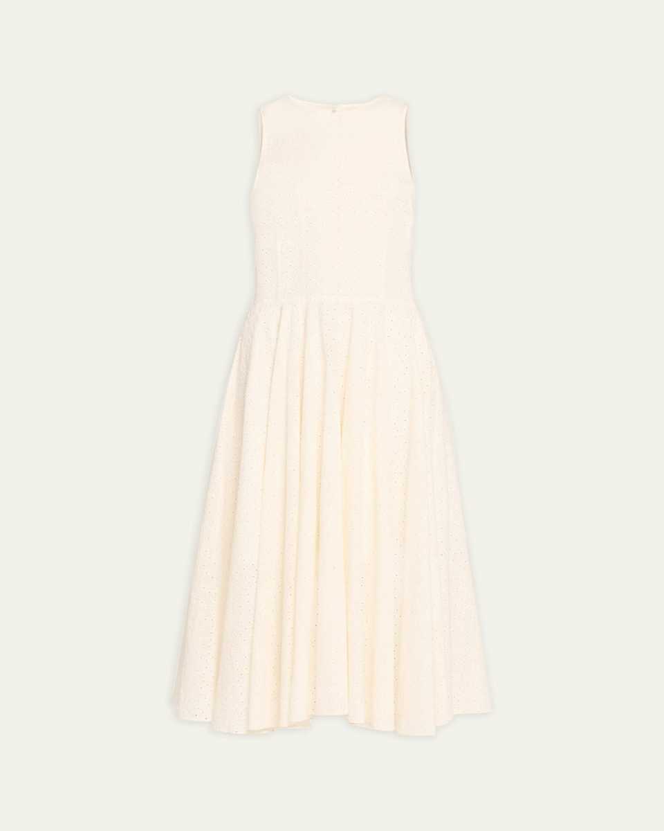 Sleeveless Eyelet Midi Dress