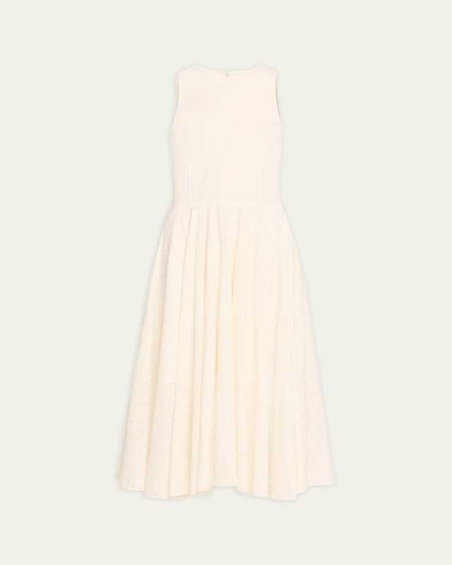 Sleeveless Eyelet Midi Dress