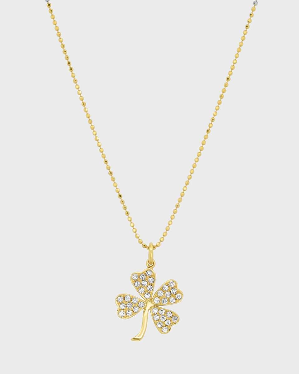 Large Diamond Clover Necklace