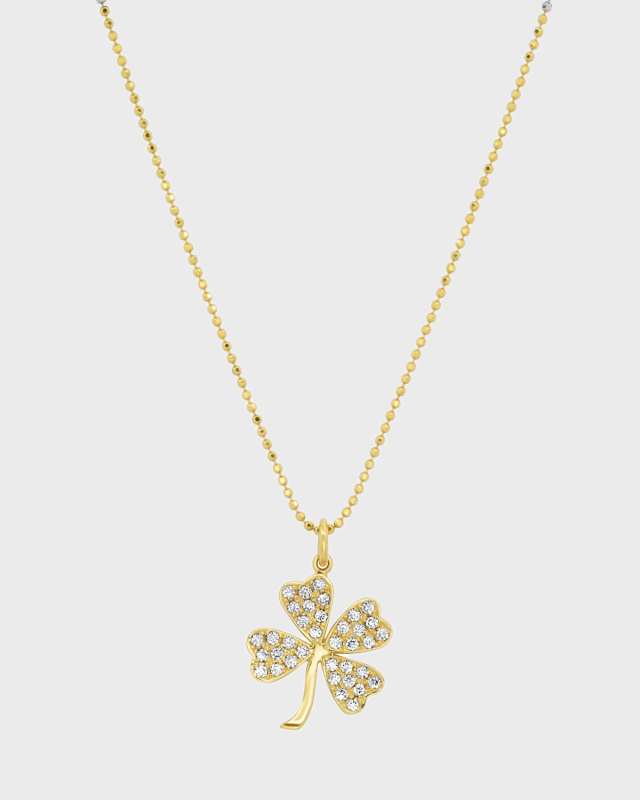Large Diamond Clover Necklace