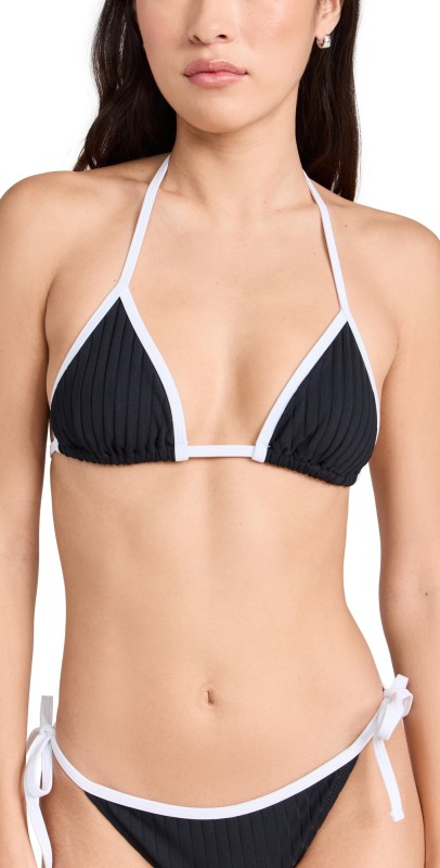 Solid & Striped The Iris Bikini Top Blackout