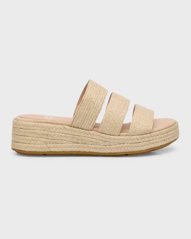 Mayla Jute Three-Band Wedge Espadrilles