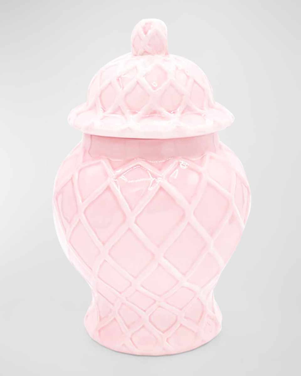 Pink Small Textured Ginger Jar