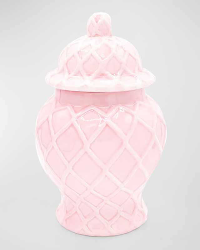 Pink Small Textured Ginger Jar