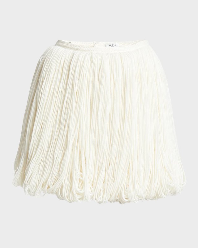Fringe Bubble Mini Skirt
