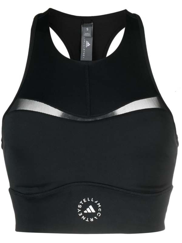 Training logo-print cropped top