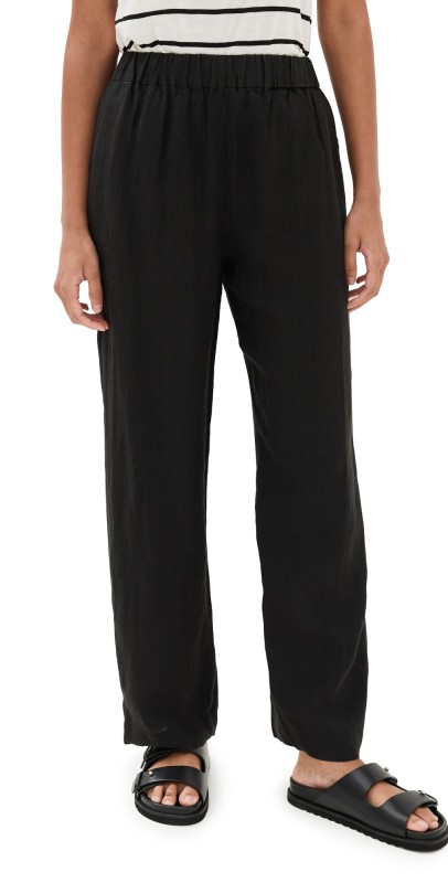 Jenni Kayne Linen Logan Pants Black