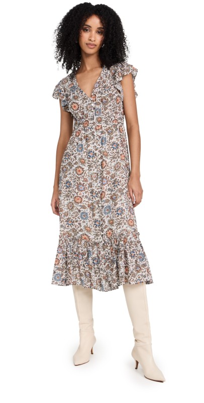 Veronica Beard Dolci Dress Prt Ecru Multi