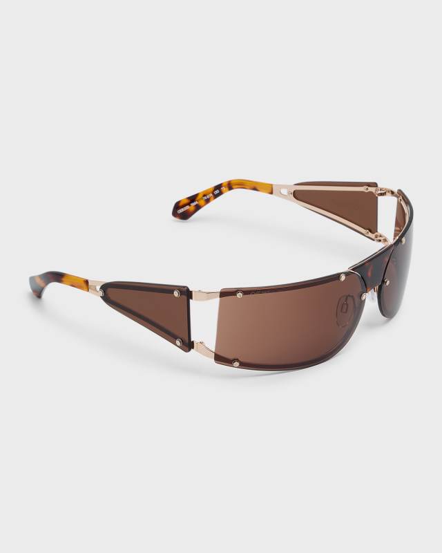 Kenema Mixed-Media Wrap Sunglasses