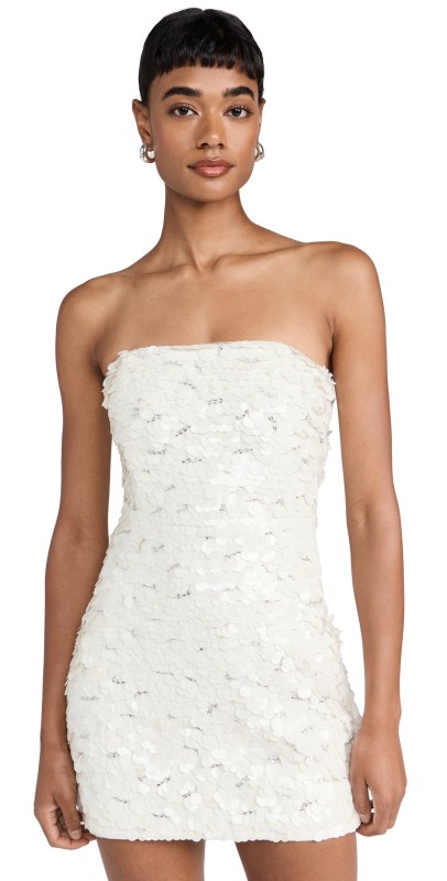 Retrofête Nolia Sequin Dress White
