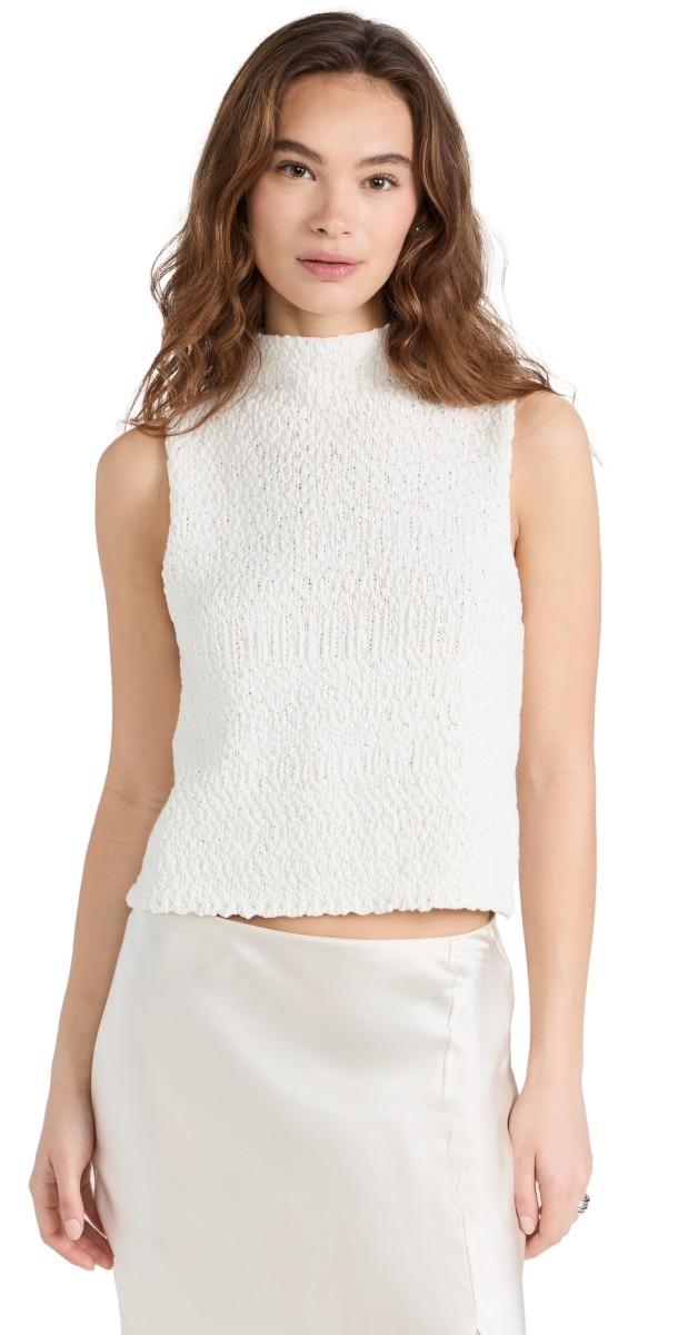 Sablyn Mockneck Top Gardenia