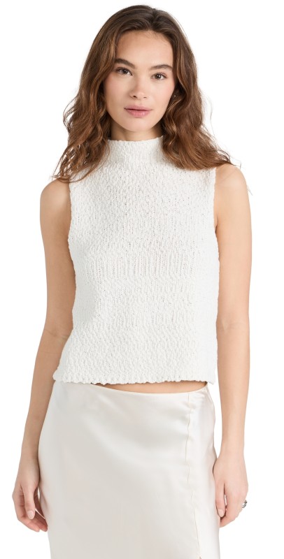 Sablyn Mockneck Top Gardenia