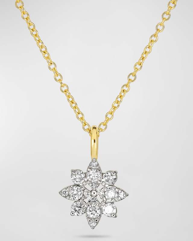 Diamond Tea Rose Necklace