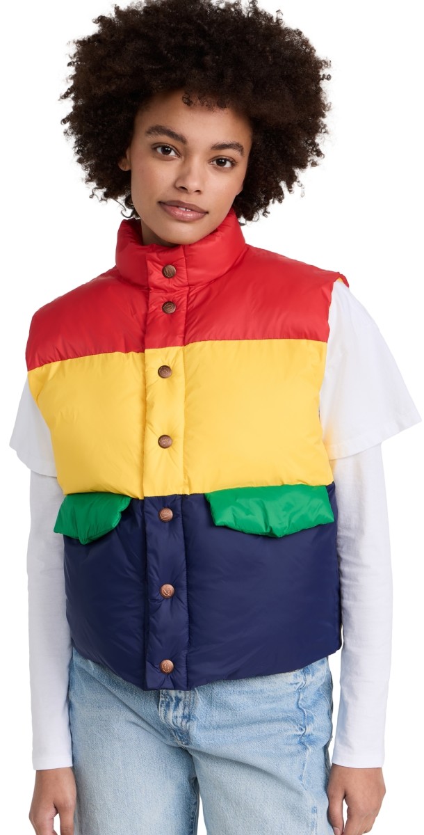 MOTHER The Pillow Talk Tri Color Vest Building Blocks