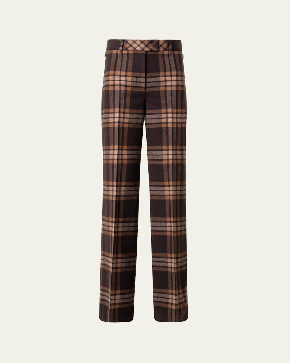 Fior Wool Flannel Wide-Leg Trousers