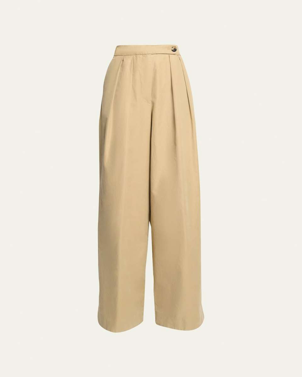 Pamplona Pleated Wide-Leg Pants
