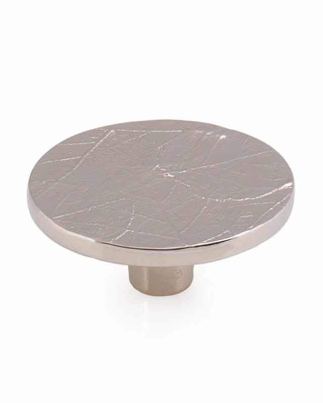 Forest Leaf Round Knob - Nickel Plate